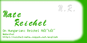 mate reichel business card